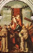 LICINIO, Bernardino Madonna with Child in Arms  s oil painting